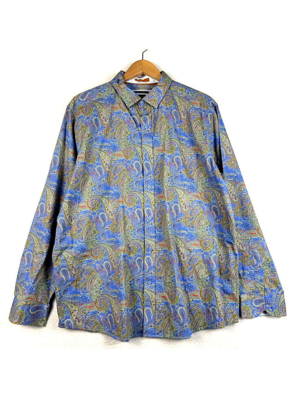 Johnston and Murphy Mens XL Paisley AOP Long Sleeve Button Up Multicolor NWOT